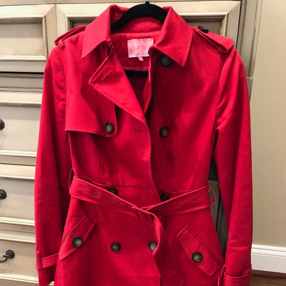 Trench Coat with FUN Bow Detail!